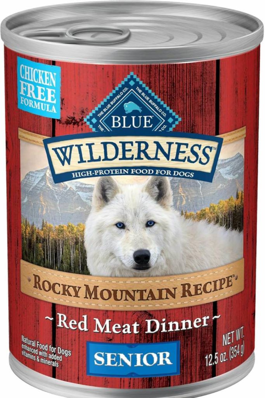Blue Buffalo Wilderness High Protein Wet Dog Food for Seniors - Turkey & Chicken Recipe, 12.5-Oz Cans (Pack of 12)