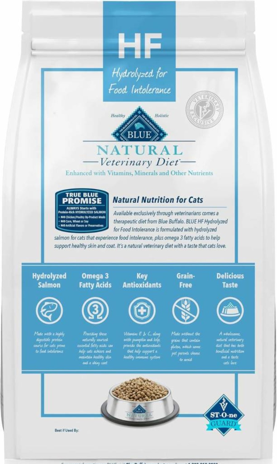 Blue Buffalo Hydrolyzed Salmon Veterinary Diet Dry Cat Food for Food Intolerance - 7lb Prescription Required