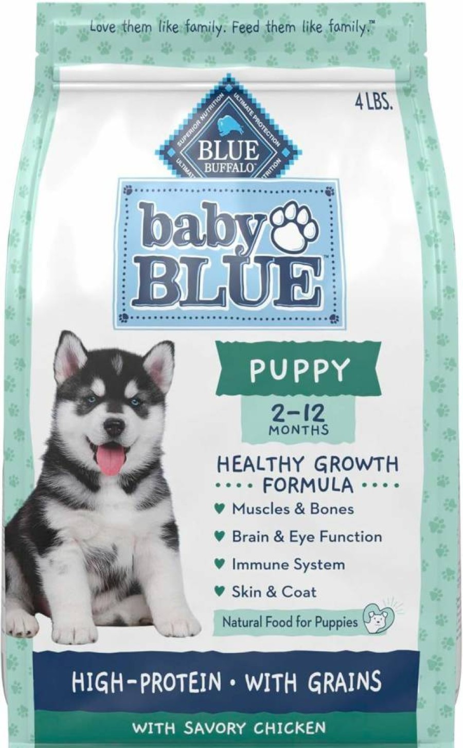 Blue Buffalo Puppy Dry Food - Natural Chicken Recipe with DHA for Healthy Growth, 11lb Bag