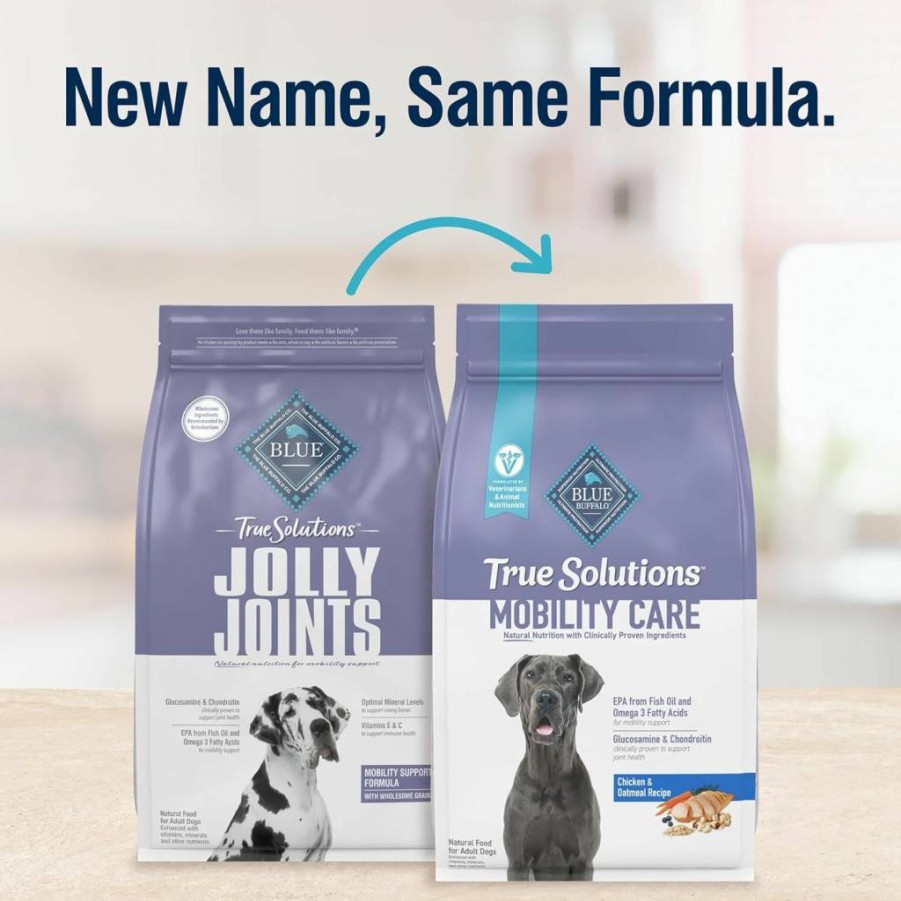 Blue Buffalo True Solutions Mobility Care Natural Adult Dry Dog Food, Chicken Recipe, 11 lb Bag for Joint Health