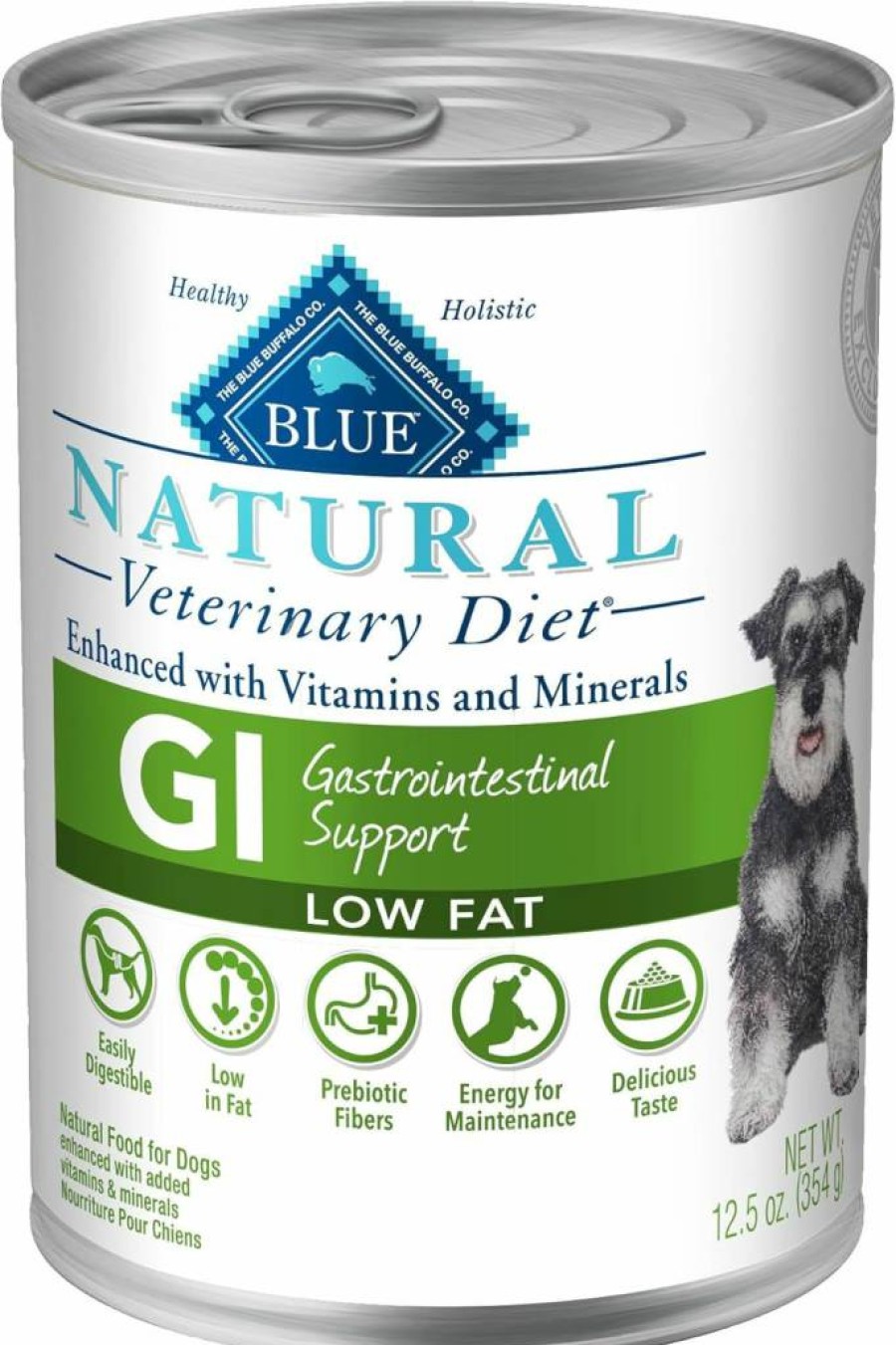 Blue Buffalo Vet Diet GI Low Fat Wet Dog Food - Whitefish Recipe, 12.5oz Cans (Pack of 12) - Prescription Required