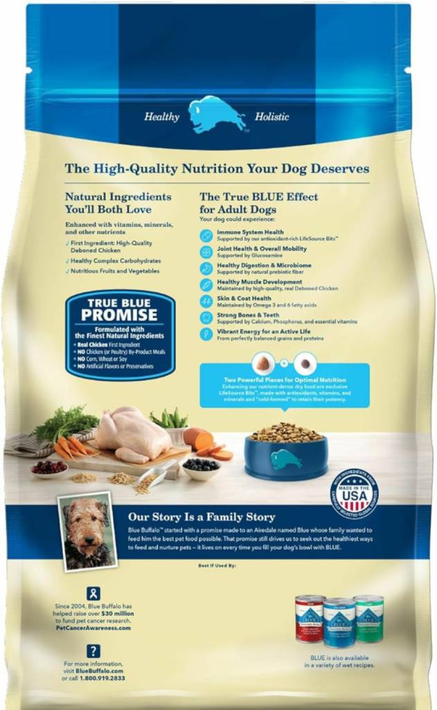 Blue Buffalo Healthy Weight Adult Dry Dog Food, Chicken & Brown Rice Recipe, 34lb Bag - Natural Ingredients for Ideal Weight Support