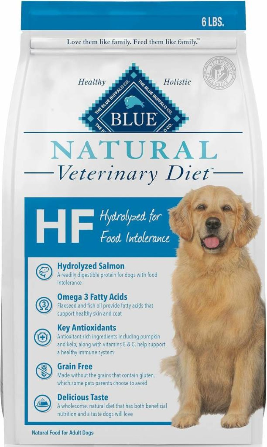 Blue Buffalo Hydrolyzed Salmon Veterinary Diet Dry Dog Food for Food Intolerance - 6lb Prescription Required