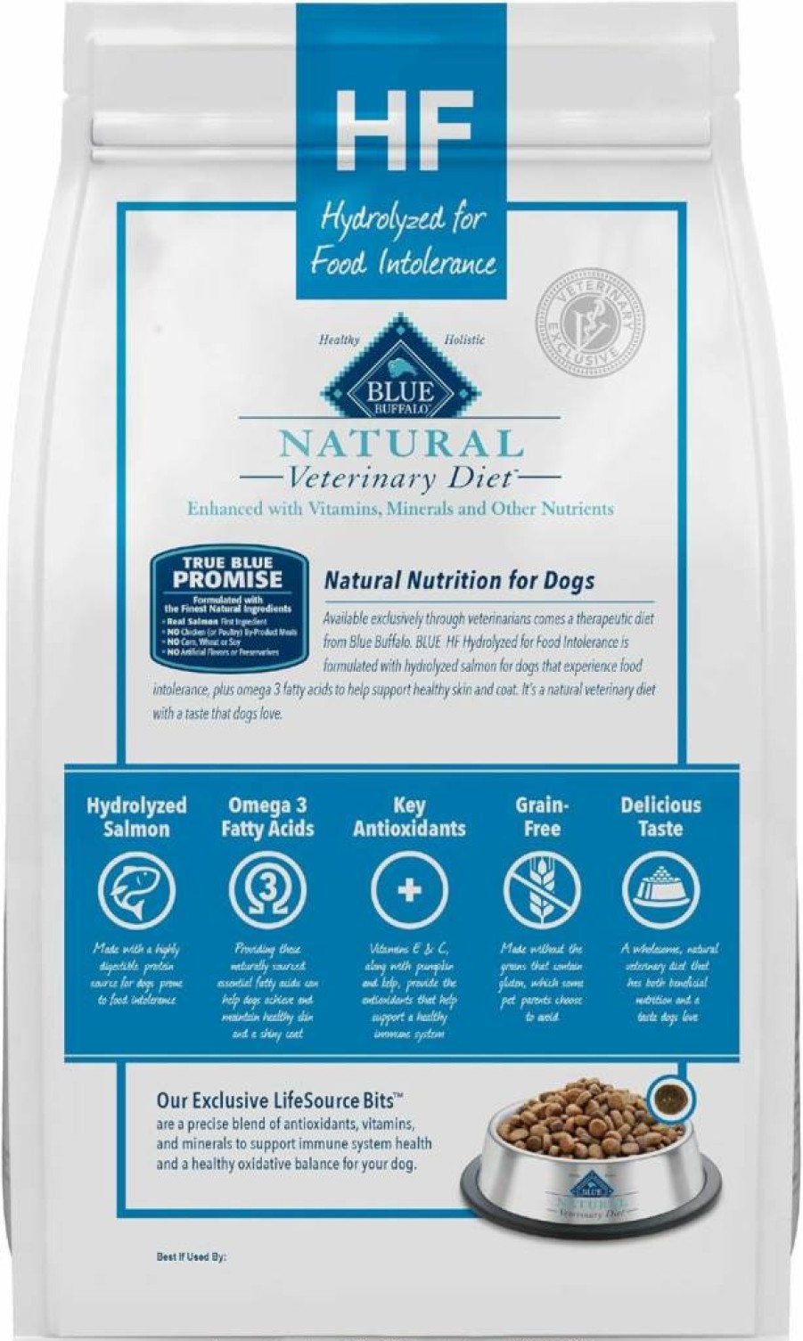 Blue Buffalo Hydrolyzed Salmon Veterinary Diet Dry Dog Food for Food Intolerance - 6lb Prescription Required