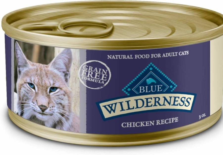 Blue Buffalo Wilderness Grain-Free Salmon Pate Wet Cat Food for Adults - High Protein, 3 oz Cans (24 Pack)