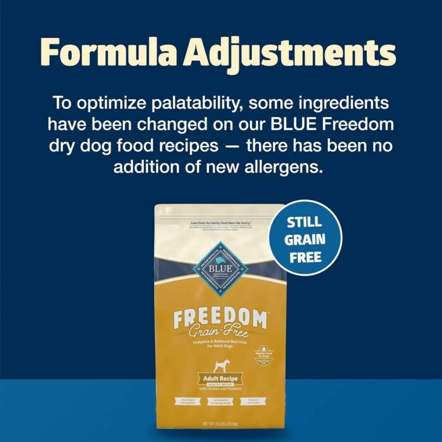 Blue Buffalo Freedom Grain-Free Healthy Weight Dry Dog Food, Chicken & Potato Recipe, 24-Lb Bag – Natural, Balanced Nutrition for Adult Dogs, Made in USA