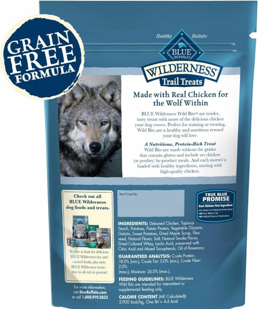 Blue Buffalo Wilderness Wild Bits Grain-Free Salmon Soft & Chewy Dog Training Treats, 4oz Bag