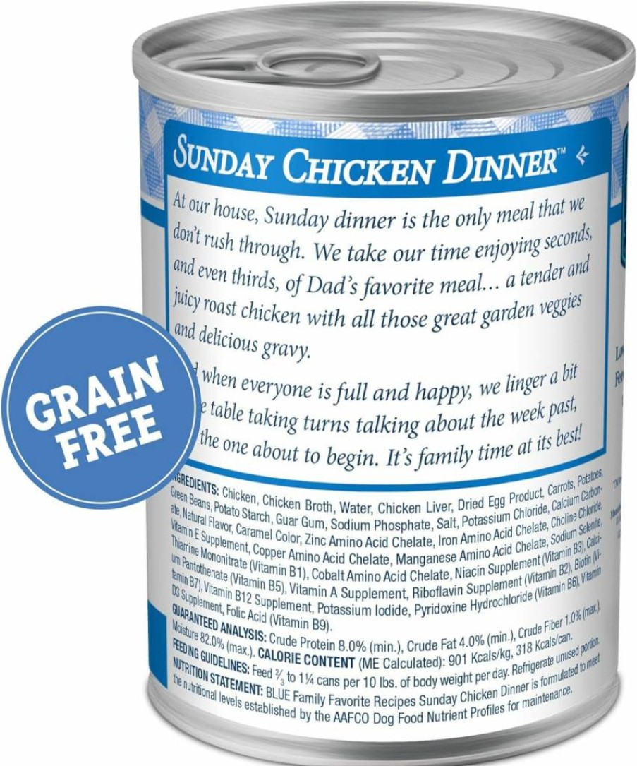 Blue Buffalo Turkey Day Feast Adult Wet Dog Food, Natural Ingredients, 12.5-Oz Cans (Pack of 12)