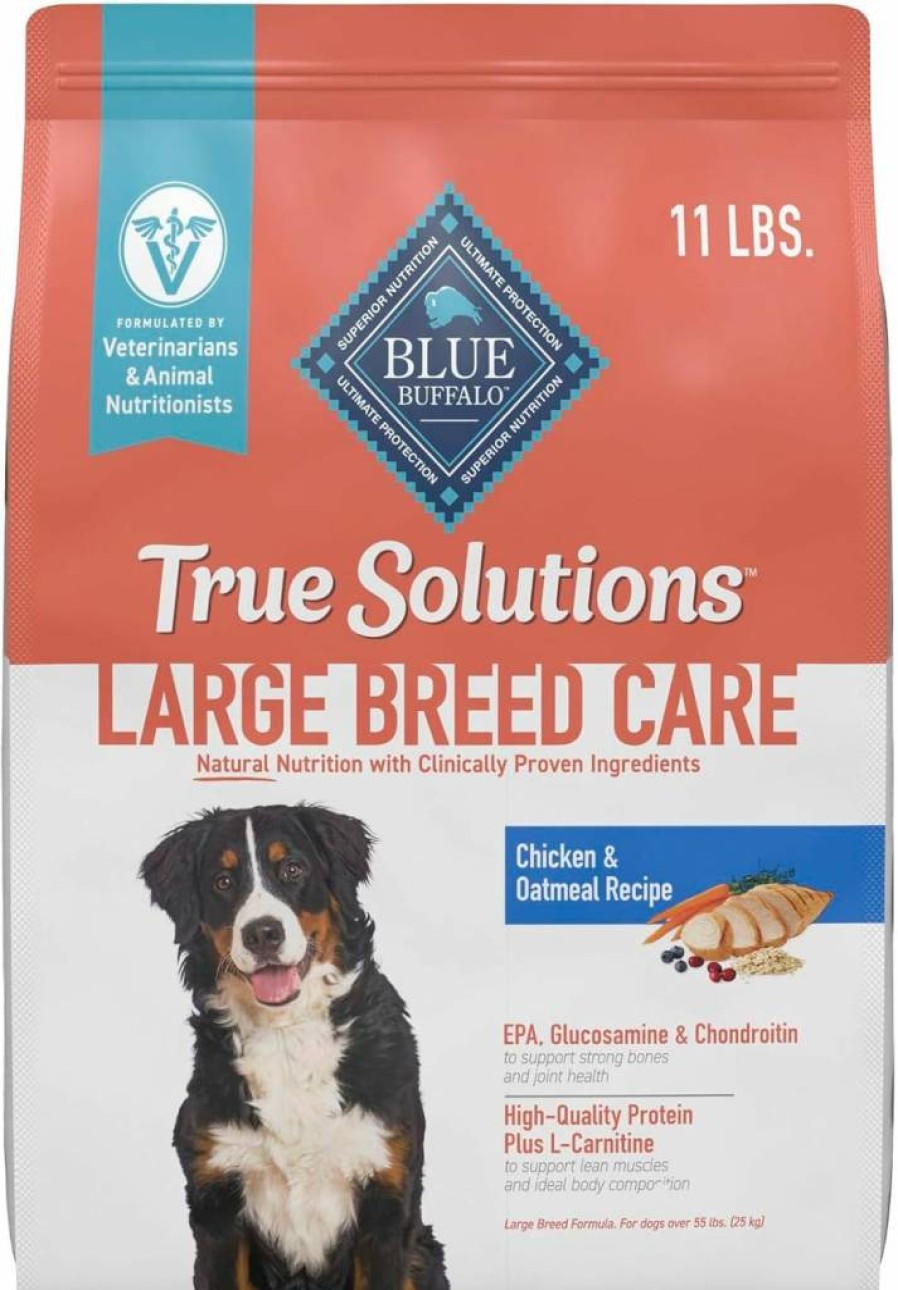 Blue Buffalo True Solutions Natural Dry Dog Food for Large Breed Adults - Chicken Recipe, 11 lb Bag