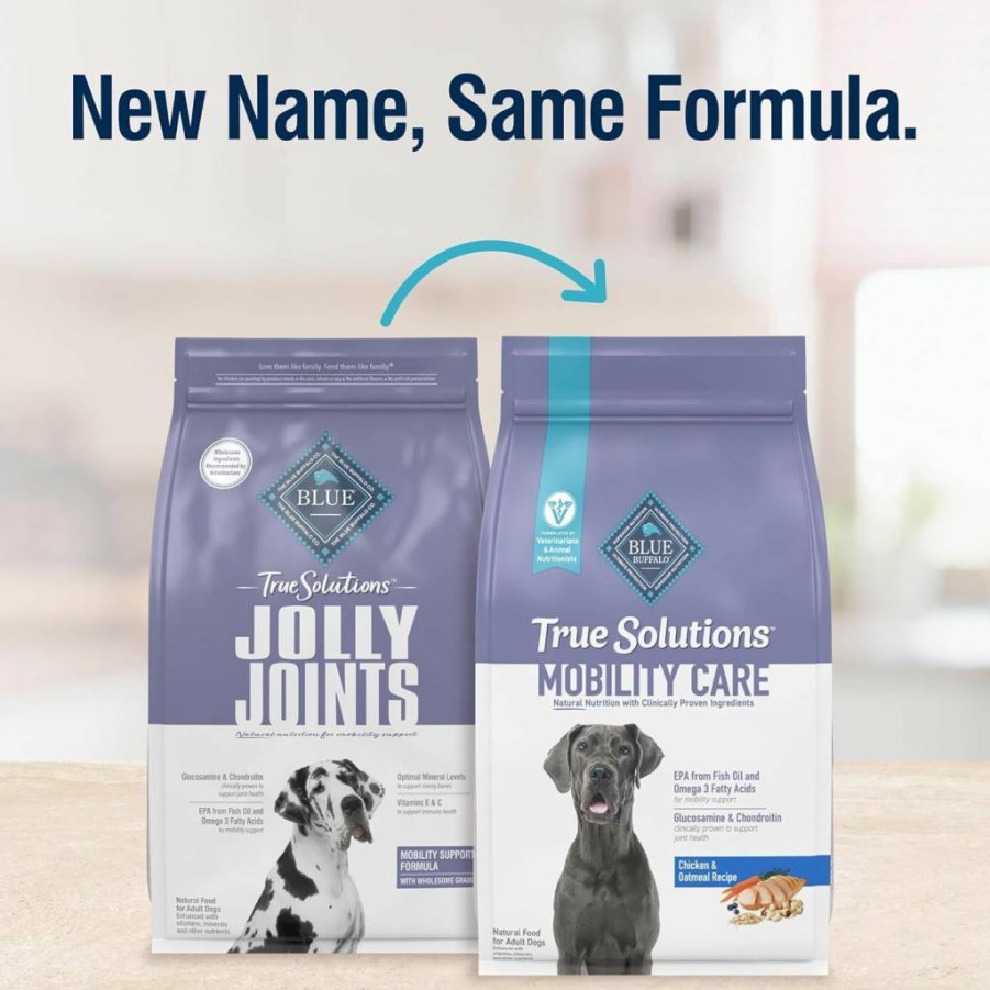 Blue Buffalo True Solutions Mobility Care Natural Adult Dry Dog Food, Chicken Recipe, 24 lb Bag for Joint Health