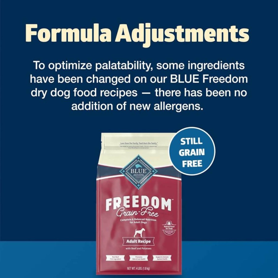 Blue Buffalo Freedom Grain-Free Adult Dry Dog Food, Lamb & Potato Recipe, 11-Lb Bag – Natural Ingredients, Made in USA, Complete & Balanced Nutrition