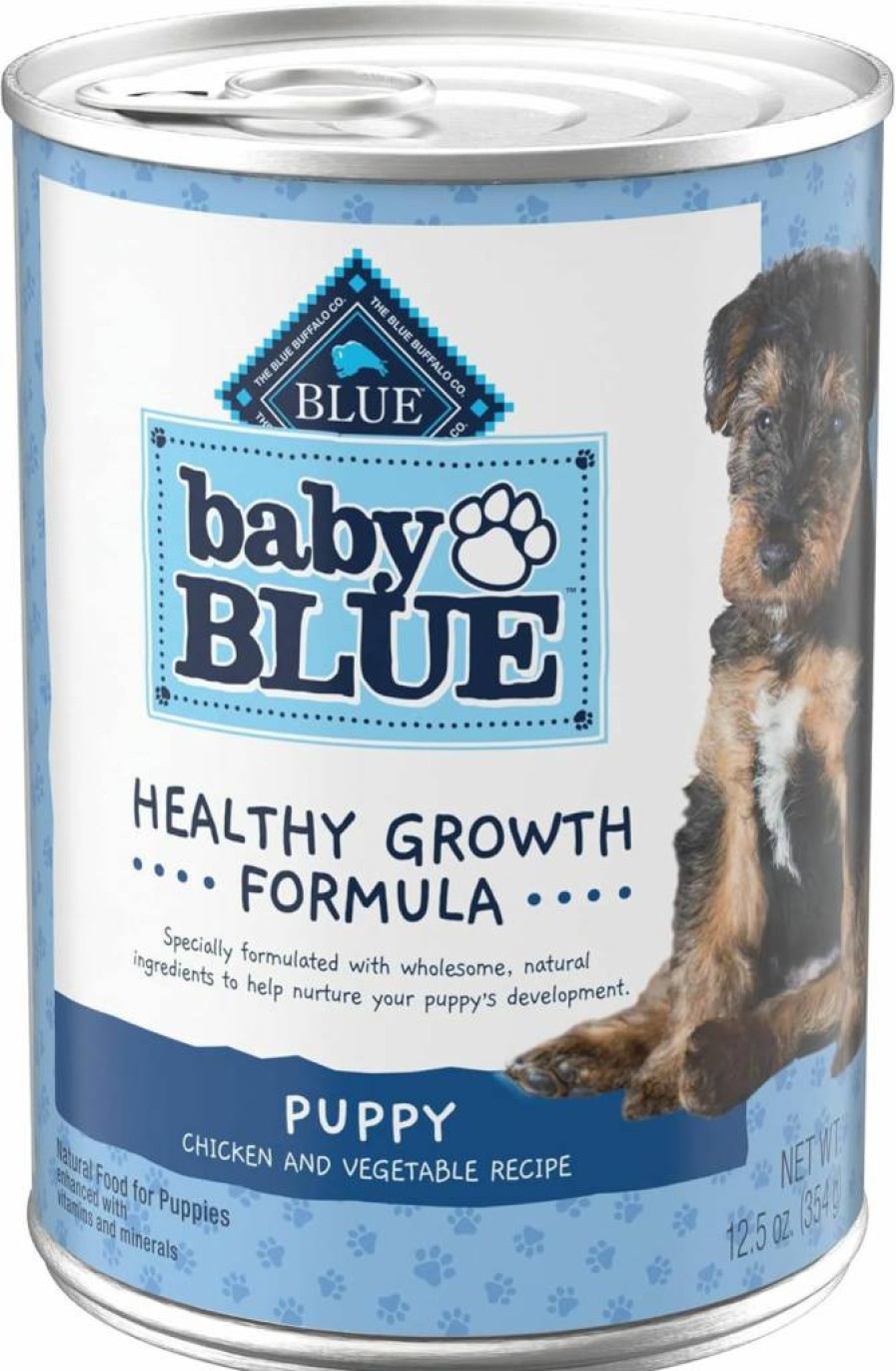 Blue Buffalo Puppy Wet Food - Natural Turkey & Vegetable Recipe with DHA for Healthy Growth, 12.5-Oz Cans (12 Pack)