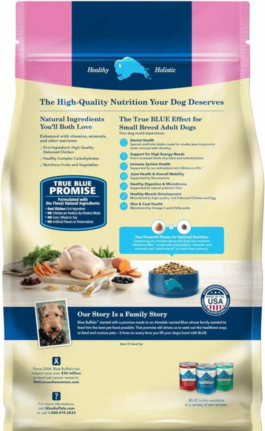Blue Buffalo Life Protection Formula Small Breed Adult Dry Dog Food - High Energy, Natural Ingredients, Chicken & Brown Rice Recipe, 5lb Bag