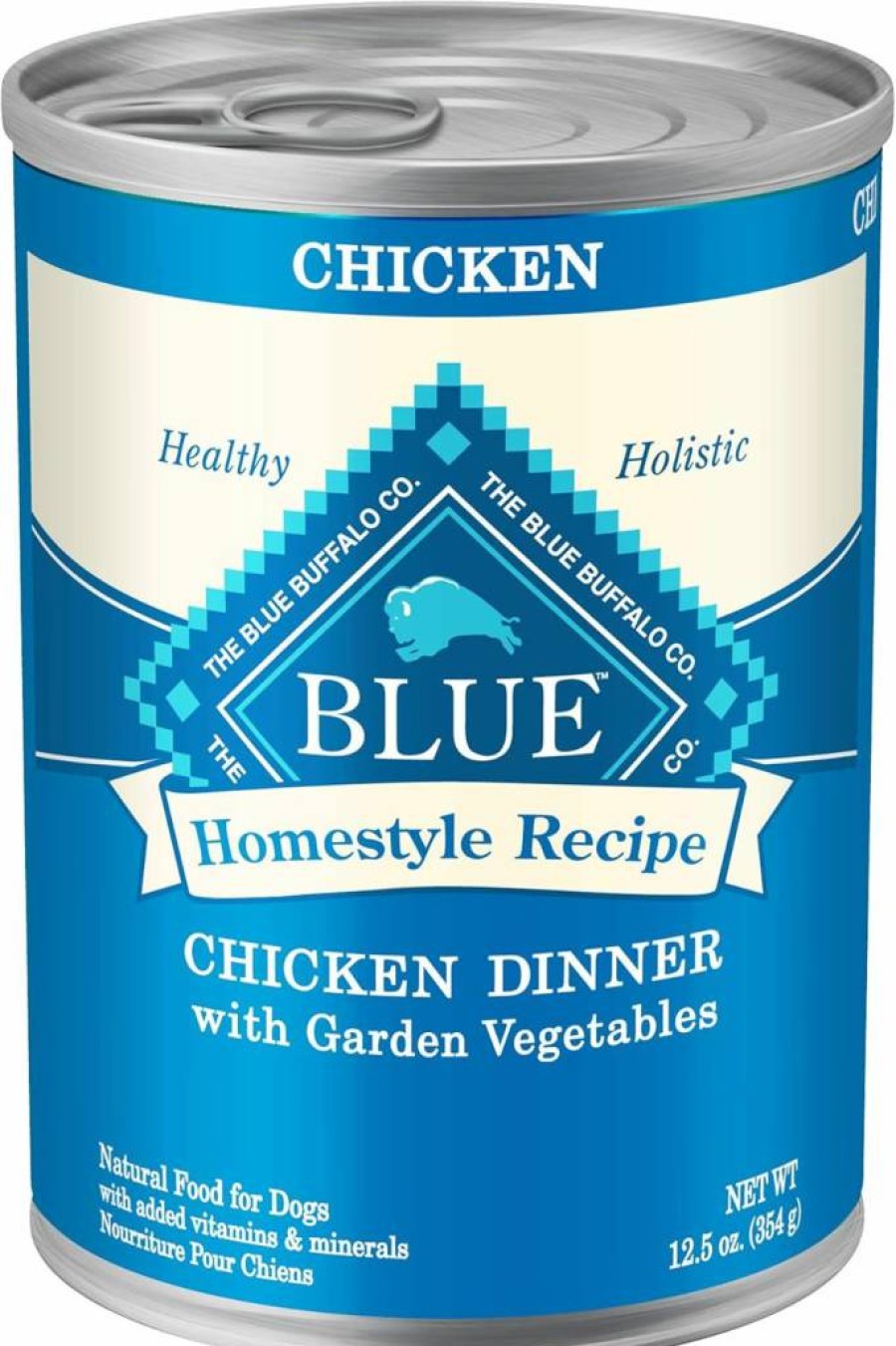 Blue Buffalo Homestyle Recipe Adult Wet Dog Food - Natural Beef Dinner with Garden Vegetables, 12.5-Oz Cans (12-Pack)