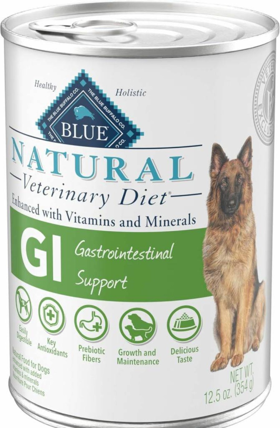 Blue Buffalo Vet Diet Gastrointestinal Support Wet Dog Food - Chicken Recipe, 12.5oz Cans (12-Pack) - Prescription Required