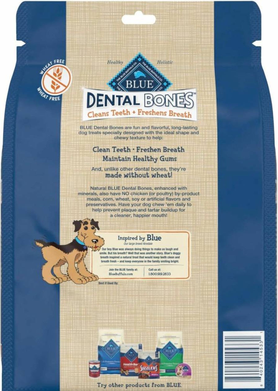 Blue Buffalo Small Dog Dental Chews Natural Teeth Cleaning Treats Value Pack