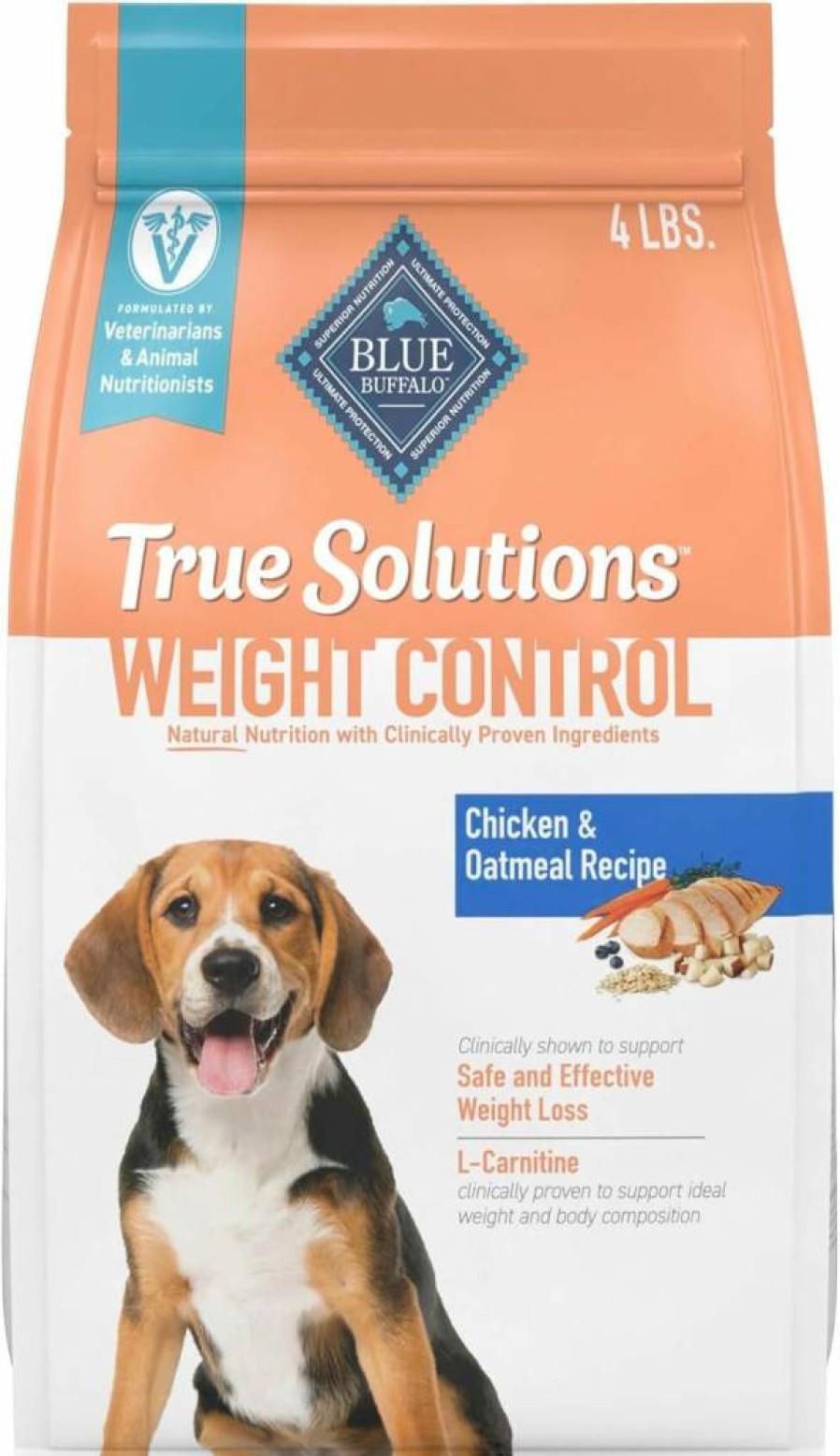 Blue Buffalo True Solutions Weight Control Natural Adult Dry Dog Food, Chicken Recipe, 24 Lb Bag for Healthy Weight Management