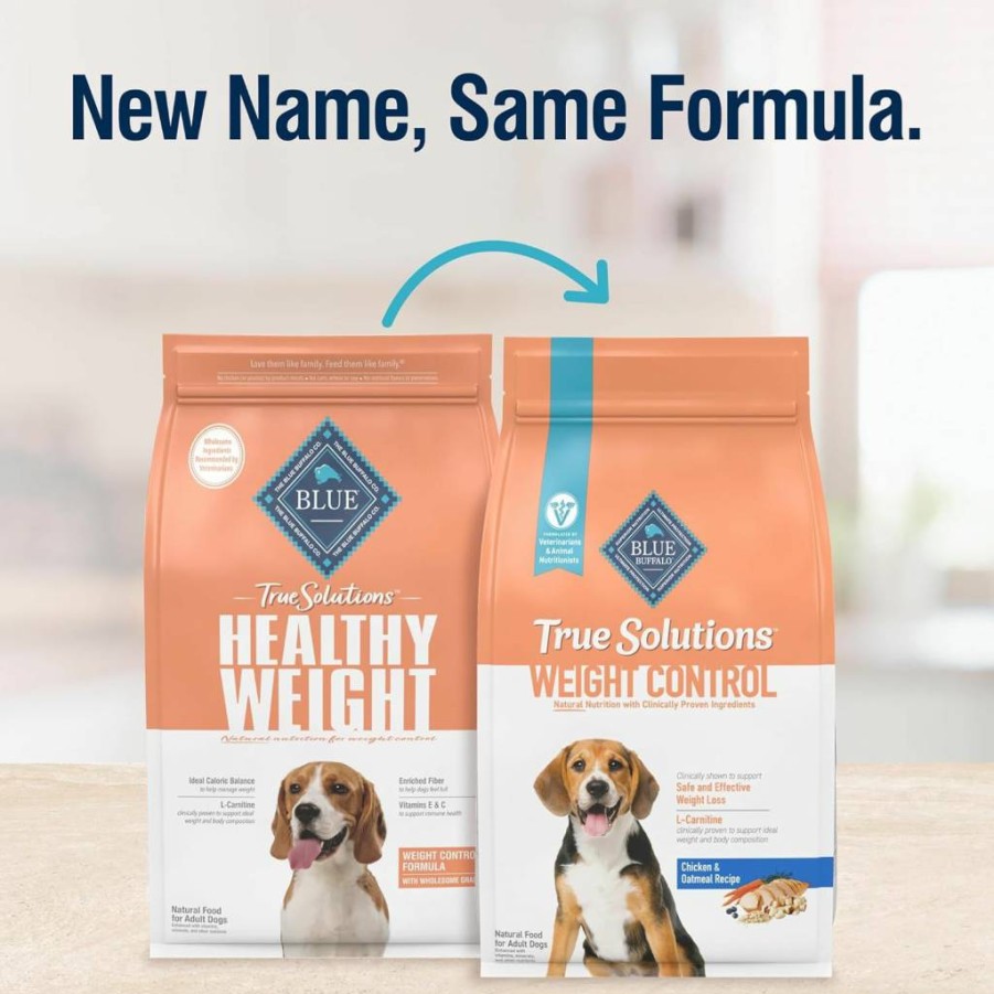 Blue Buffalo True Solutions Weight Control Natural Adult Dry Dog Food, Chicken Recipe, 24 Lb Bag for Healthy Weight Management