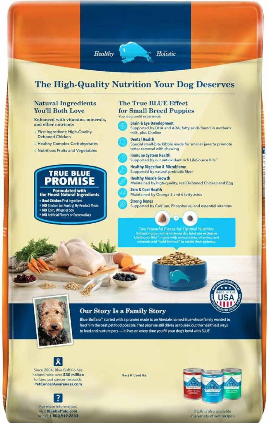Blue Buffalo Life Protection Formula Large Breed Puppy Dry Dog Food - Chicken & Brown Rice Recipe with DHA, Natural Ingredients, 30lb Bag for Optimal Growth