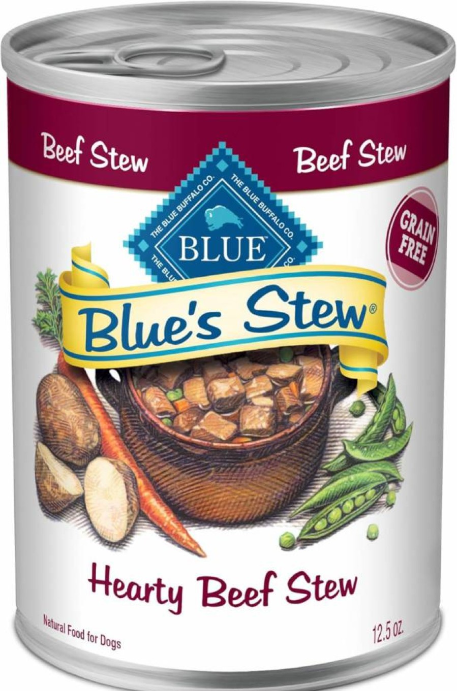 Blue Buffalo Grain-Free Adult Wet Dog Food, Chicken Stew in 12.5 Oz Cans (Pack of 12) - Natural Dog Stew