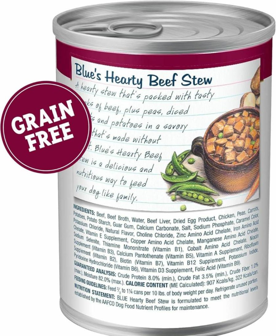 Blue Buffalo Grain-Free Adult Wet Dog Food, Chicken Stew in 12.5 Oz Cans (Pack of 12) - Natural Dog Stew