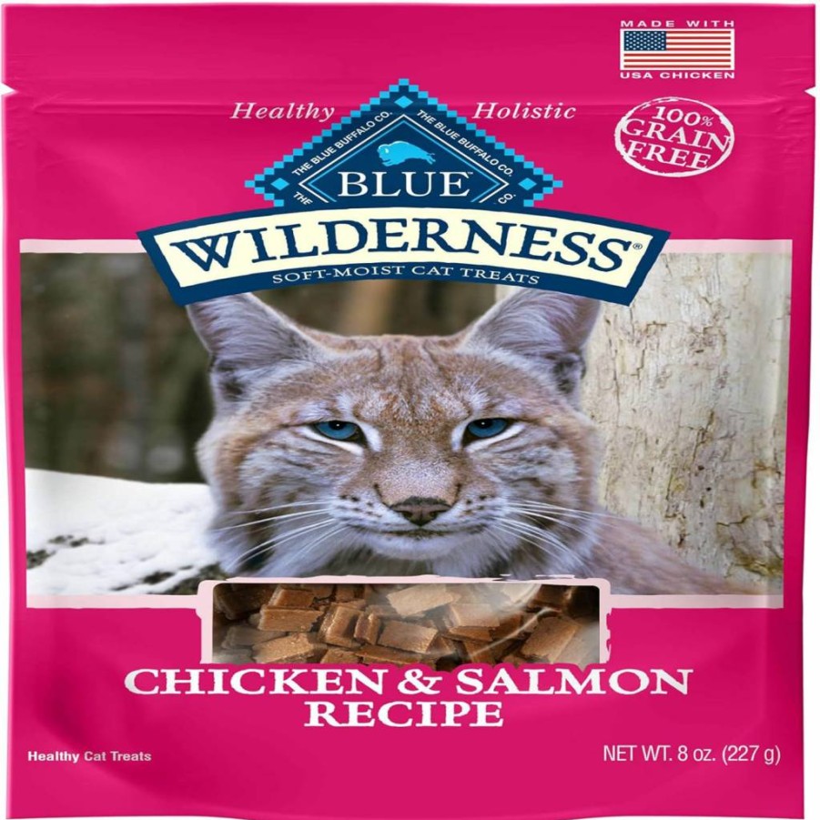 Blue Buffalo Grain-Free Chicken & Salmon Soft-Moist Cat Treats - Wilderness Recipe