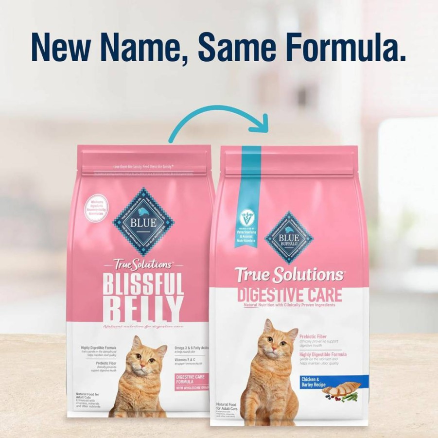 Blue Buffalo True Solutions Digestive Care Natural Adult Dry Cat Food, Chicken Recipe, 11 lb Bag