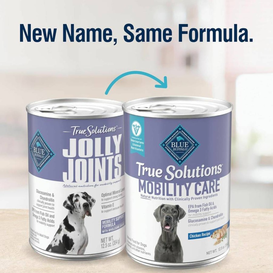 Blue Buffalo True Solutions Mobility Care Natural Chicken Wet Dog Food for Adult Dogs - 12.5 Oz Cans (12-Pack)