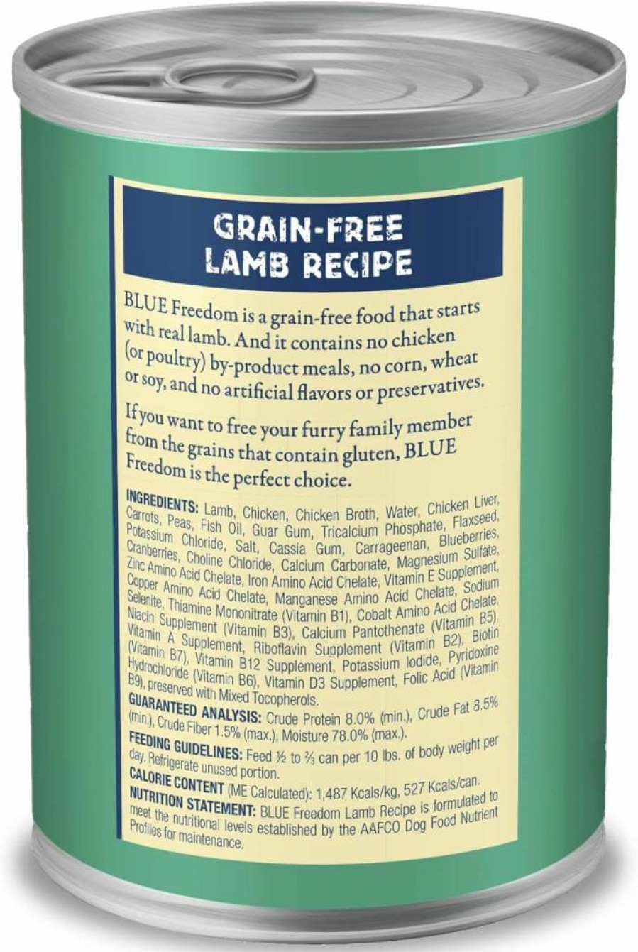 Blue Buffalo Freedom Grain-Free Wet Dog Food, Beef Recipe - Natural Ingredients, No Gluten or Artificial Preservatives, 12.5-Oz Cans (12-Pack)