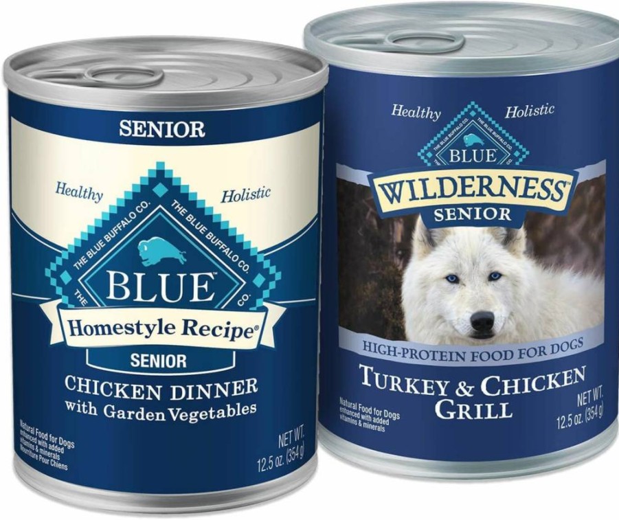 Blue Buffalo Senior Wet Dog Food Bundle - Natural, High-Quality Nutrition for Older Dogs