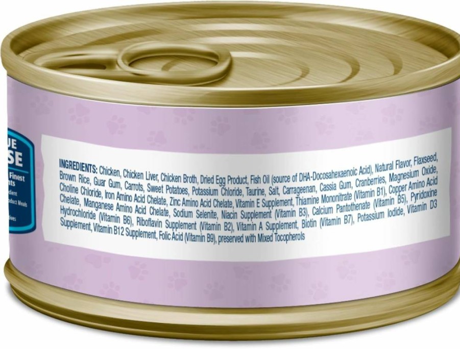 Blue Buffalo Healthy Growth Kitten Wet Food - Chicken Recipe with DHA, 3oz Cans (6-Pack) | Natural Kitten Food for Optimal Development
