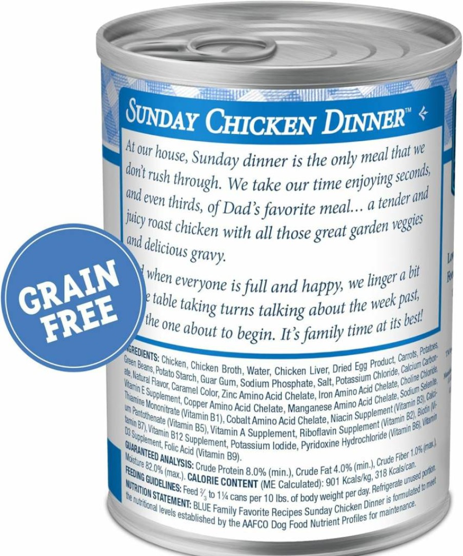 Blue Buffalo Shepherd's Pie Adult Wet Dog Food, Natural Ingredients, 12.5-Oz Can (Pack of 12) – Grain-Free Recipe for Optimal Health