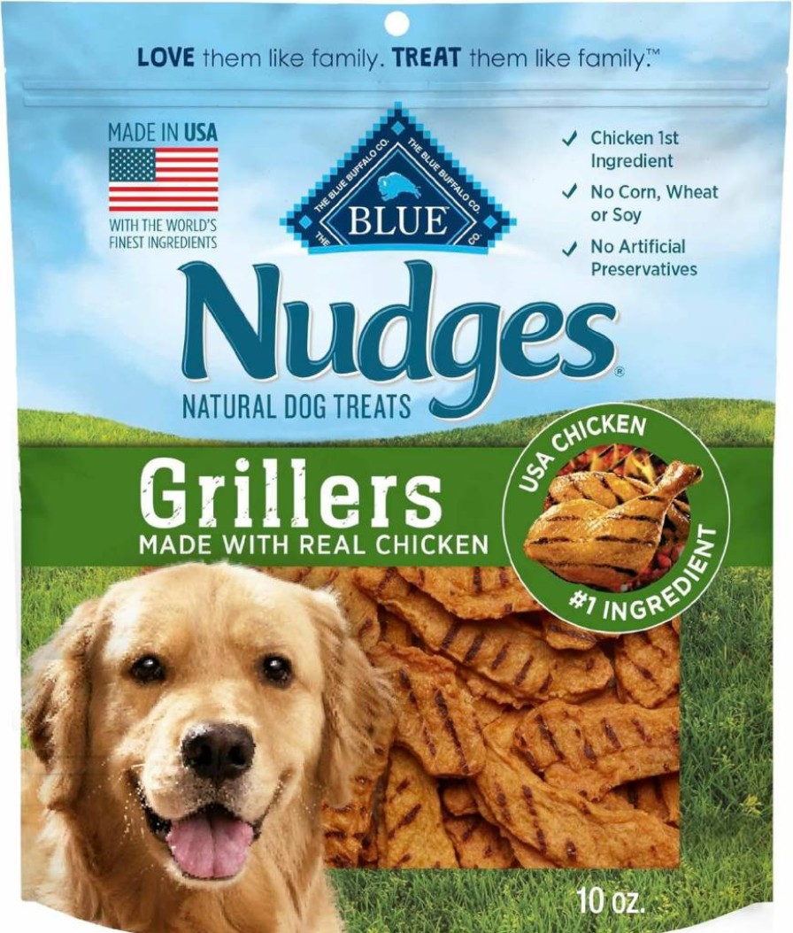 Blue Buffalo Nudges Natural Dog Treats with Real Chicken – Healthy Crunchy Grillers for Dogs