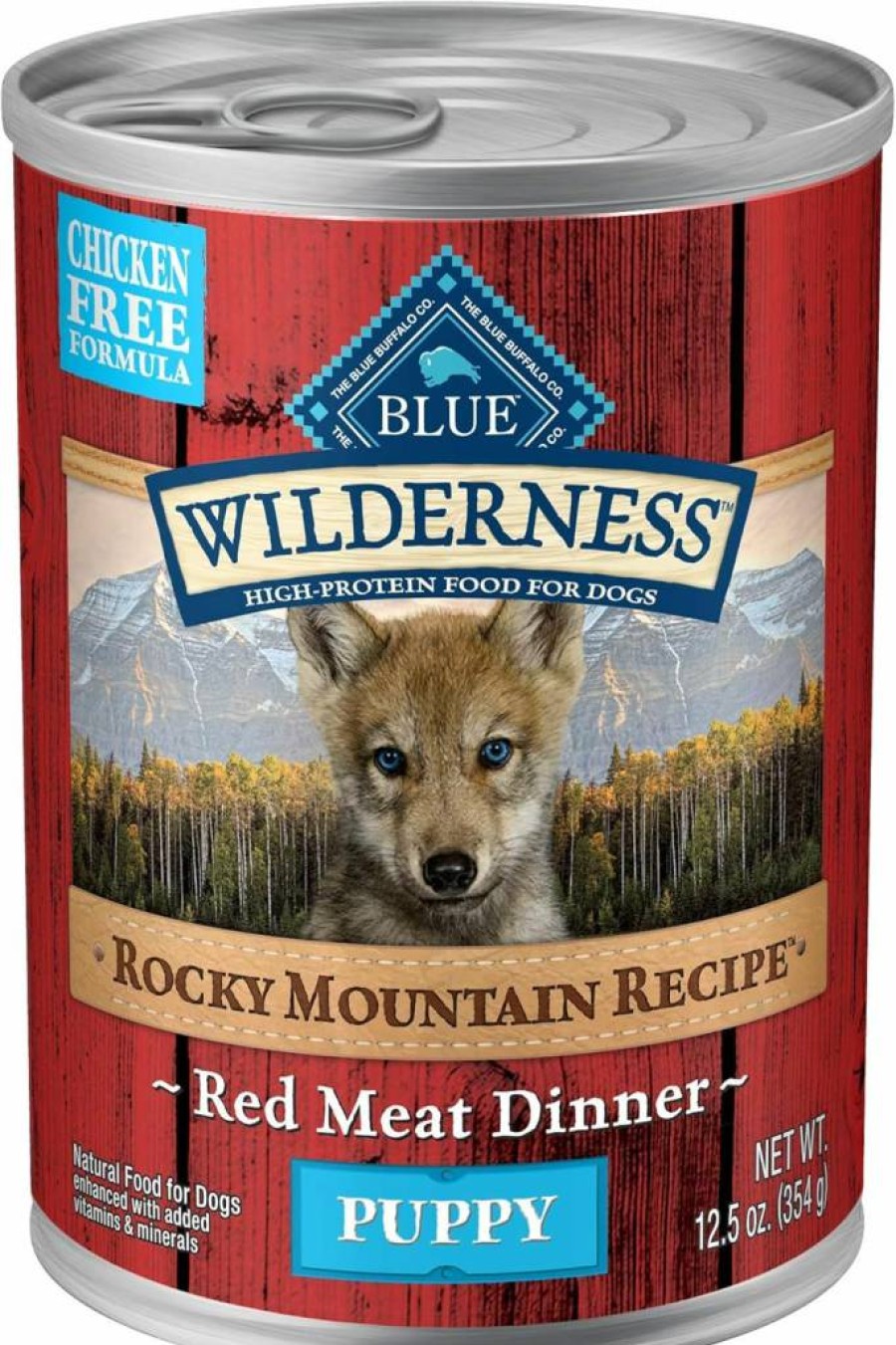 Blue Buffalo Wilderness High-Protein Grain-Free Puppy Wet Food with Turkey & Chicken - 12 Pack of 12.5-Oz Cans