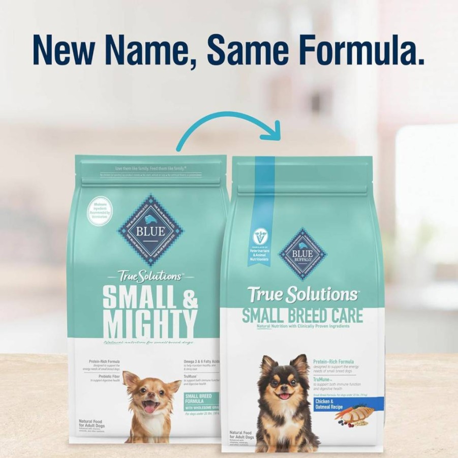 Blue Buffalo True Solutions Natural Dry Dog Food for Small Breed Adults - Chicken Recipe, 11 lb Bag