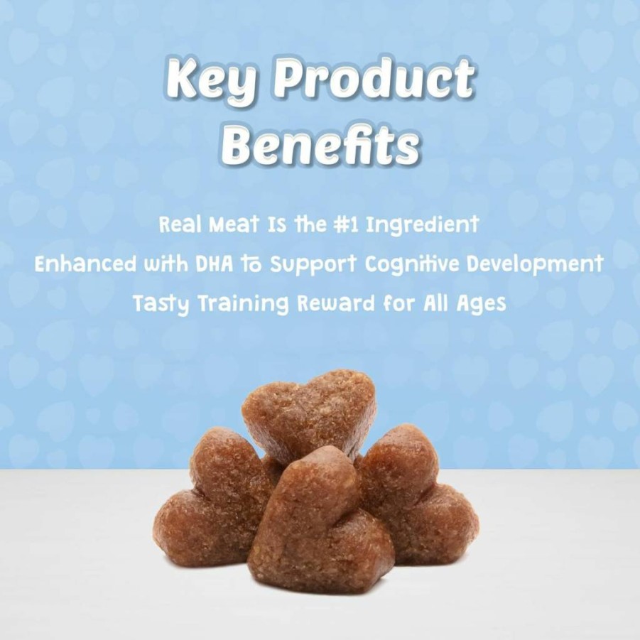 Blue Buffalo Bits Soft-Moist Beef Recipe Dog Training Treats with DHA, Natural Ingredients, 4-Oz Bag