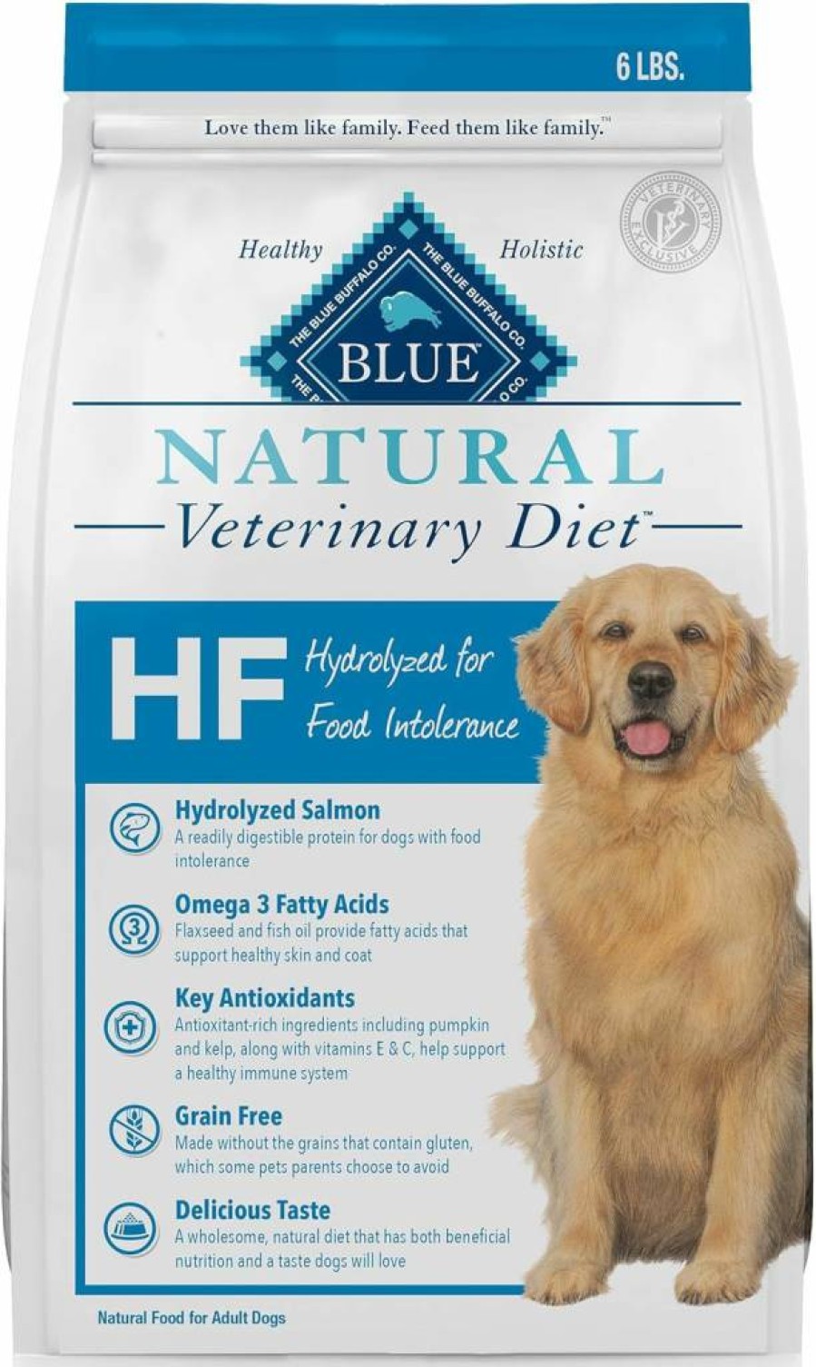 Blue Buffalo Hydrolyzed Salmon Veterinary Diet Dry Dog Food for Food Intolerance, 22-Lb Prescription Required Bag