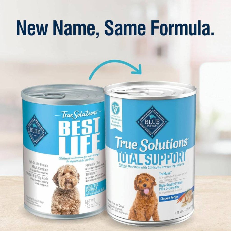 Blue Buffalo True Solutions Total Support Adult Wet Dog Food - Natural Chicken Recipe, 12.5 Oz Cans (12 Pack)