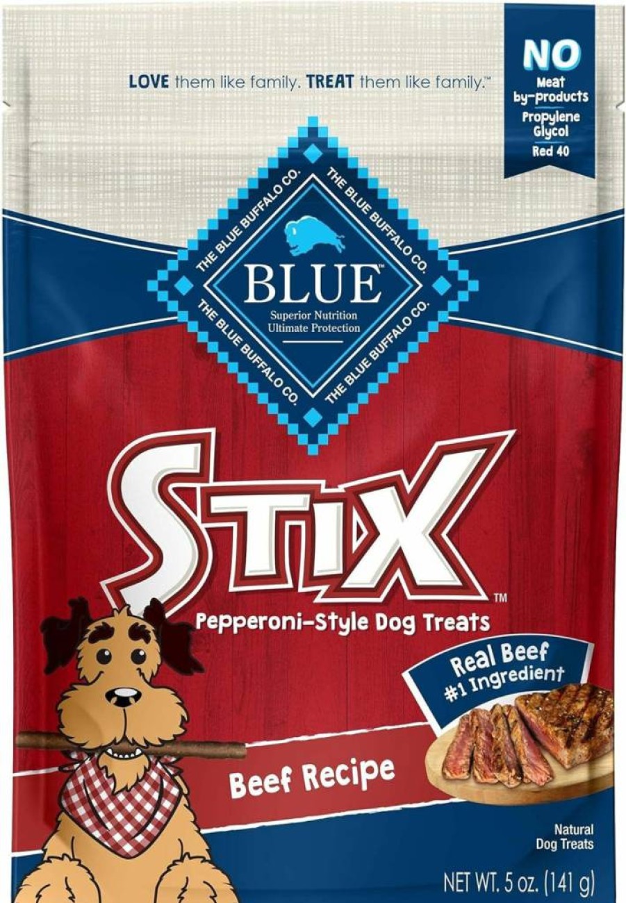 Blue Buffalo Natural Beef Recipe Dog Treats - Pepperoni-Style Stix, 13-Oz Bag