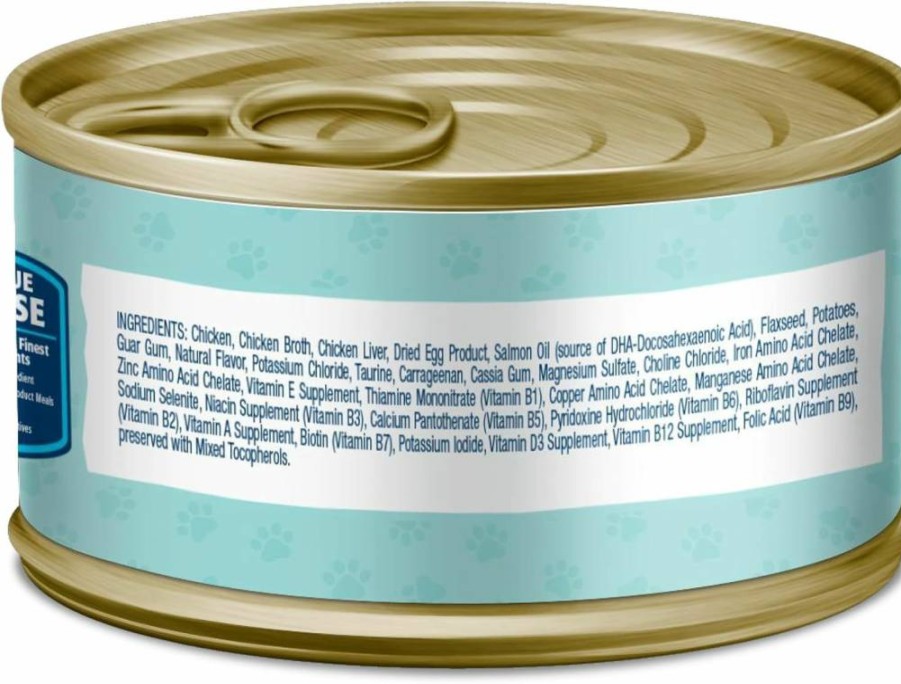 Blue Buffalo Baby Blue Natural Grain-Free Kitten Wet Food, High-Protein Chicken Pate with DHA for Healthy Growth, 3oz Can (24-Pack)