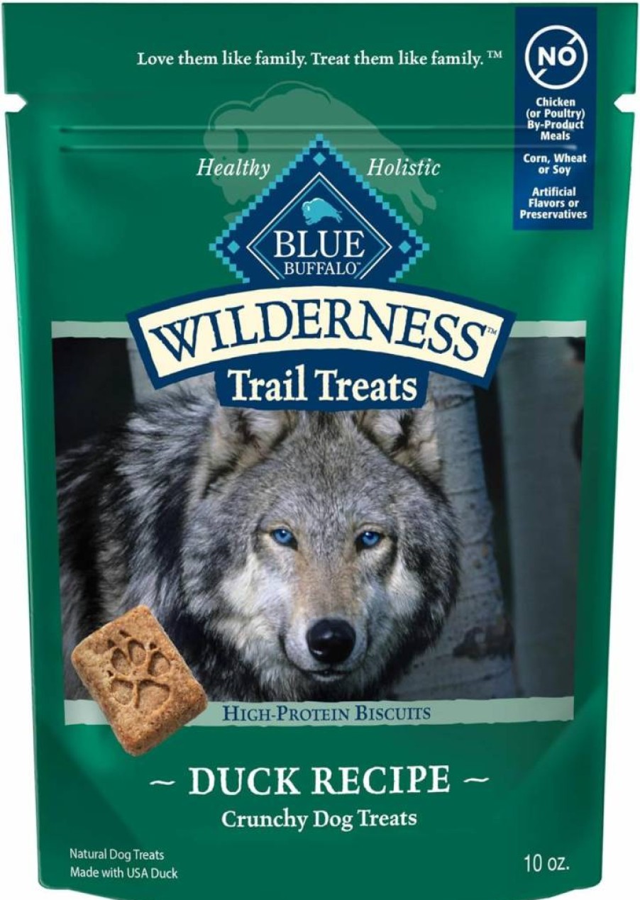 Blue Buffalo Wilderness High-Protein Grain-Free Crunchy Dog Treats, Turkey Recipe, 36oz Box – Natural Biscuits for Dogs