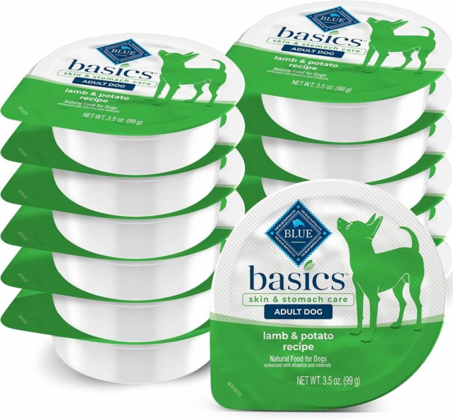 Blue Buffalo Basics Limited Ingredient Grain-Free Wet Dog Food for Small Breed Adult Dogs, Turkey Recipe, 3.5-Oz Cups (12 Count)