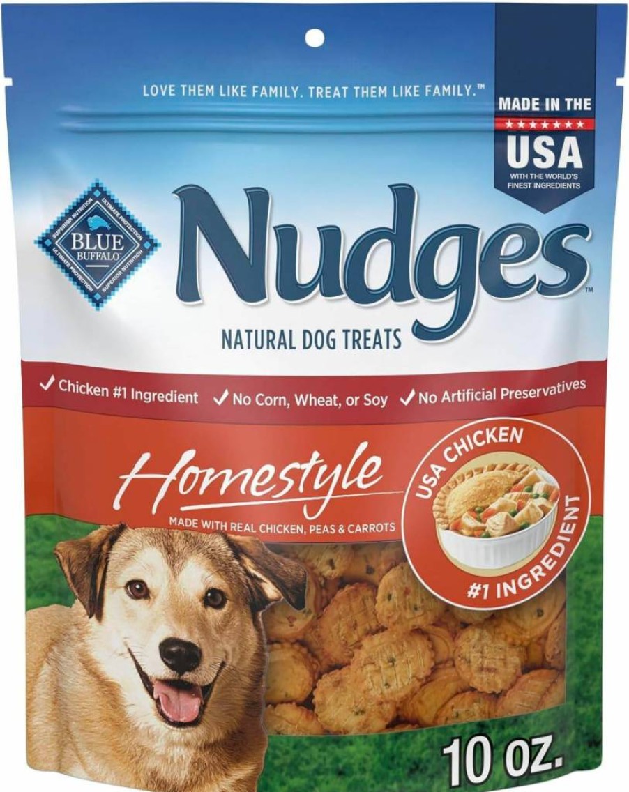 Blue Buffalo Homestyle Natural Dog Treats with Beef and Rice – Healthy Training Snacks for Dogs