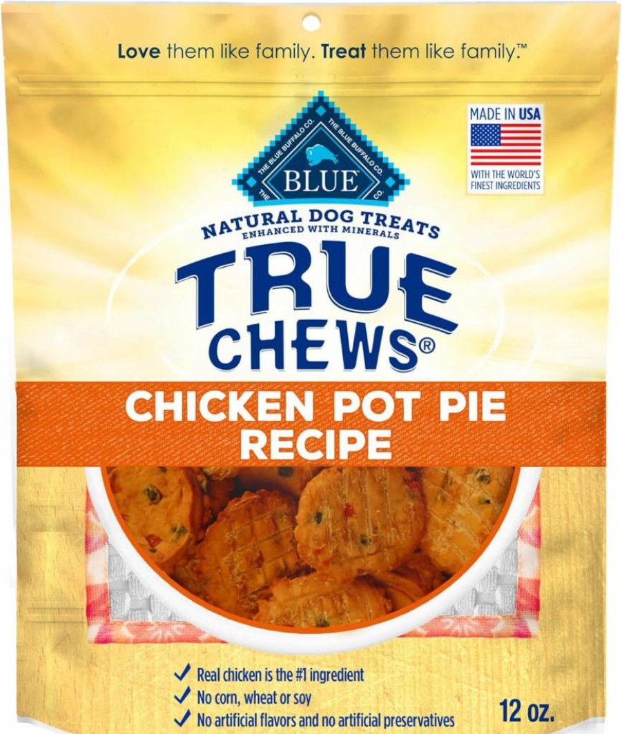 Blue Buffalo True Chews Natural Chicken Pot Pie Dog Treats | Made in USA | Grain-Free & Healthy Ingredients