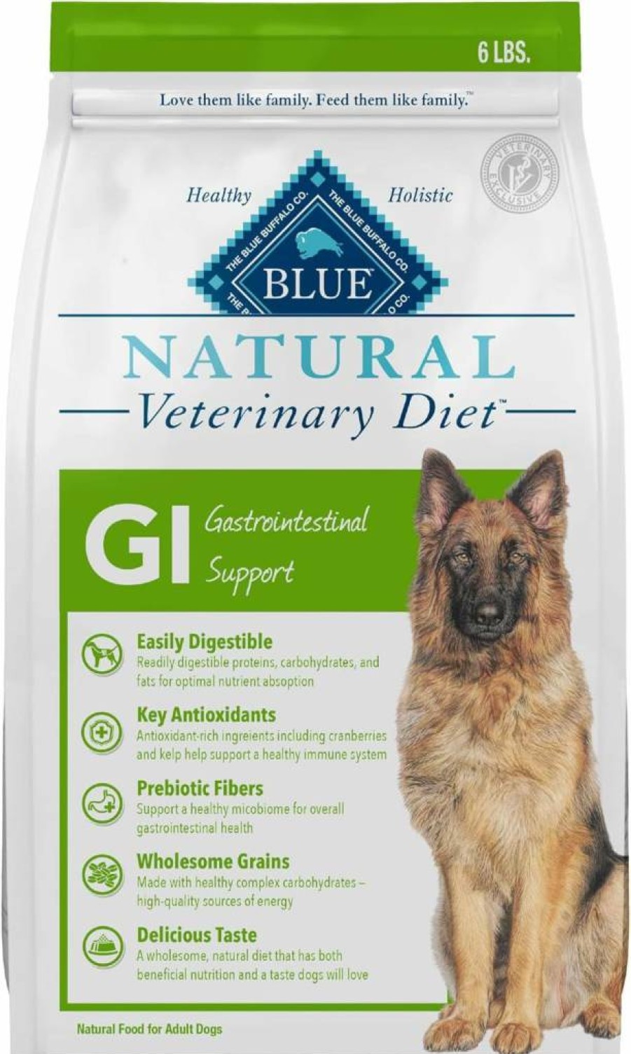 Blue Buffalo Veterinary Diet GI Gastrointestinal Dry Dog Food - Chicken Flavor, 6-Lb Prescription Required Bag