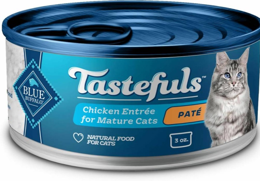 Blue Buffalo Tastefuls Natural Chicken Pate Wet Cat Food for Mature Cats - 3oz Cans (24-Pack)