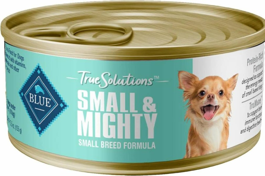 Blue Buffalo True Solutions Small & Mighty Natural Adult Small Breed Dog Food, Chicken Recipe Wet Cans, 5.5-Oz (24-Pack)